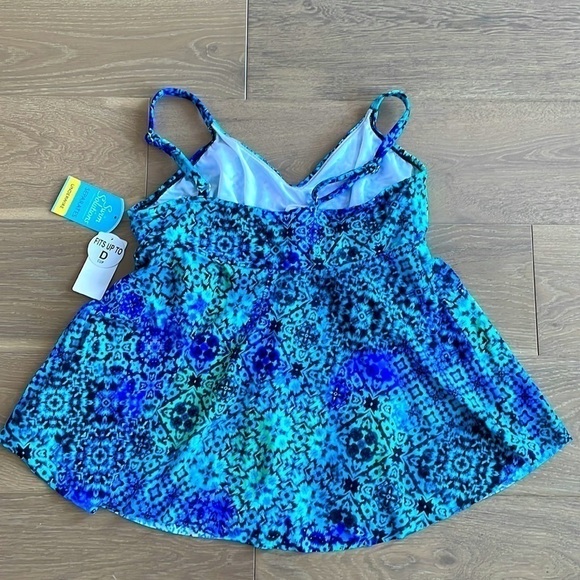 Nwt Swim Solutions Santorini Underwire Tankini Swim Top - Picture 3 of 6